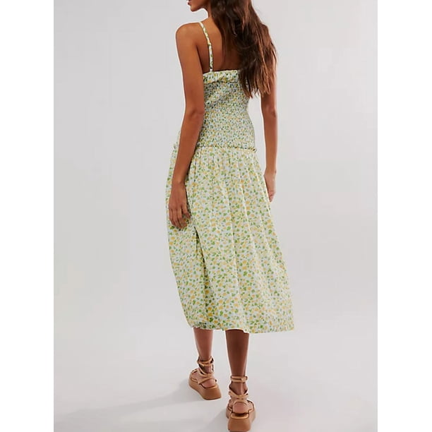 vera natura Women's Summer Cami Dress Floral/Strawberry Print Spaghetti Strap Tie Front Slim Bustier Midi Dress Green S - Walmart Business Supplies vera natura Women's Summer Cami Dress Floral/Strawberry Print Spaghetti Strap Tie Front Slim Bustier Midi Dress Green S - Walmart Business Supplies