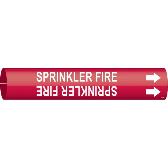 Brady Pipe Mrkr,Sprnklr Fire,13/16in H,4/5in W  4127-A