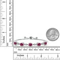 thumbnail image 6 of Gem Stone King 925 Sterling Silver Red Created Ruby Bracelet for Women | 4.25 Cttw | Oval 7X5MM | Bollo Bracelet | Fully Adjustable up to 9 inch | Easy-On Easy-Off, 6 of 6