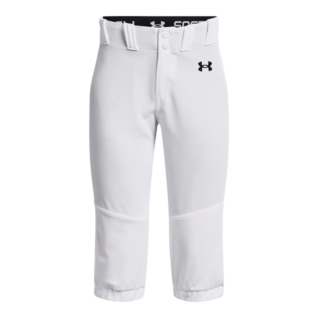 Pantalones de Softbol Under Armour para Niñas Blanco Negro Talla X-Large