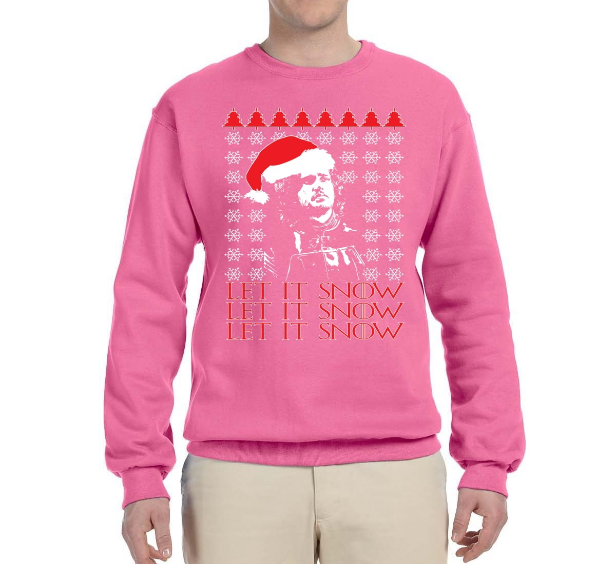Wild Bobby Let It Snow Jon Snow 3x GoT Thrones Ugly Christmas Sweater