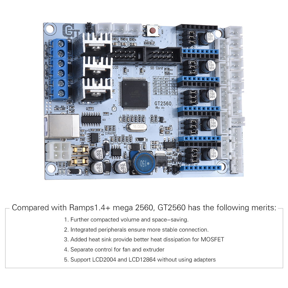 GEEETECH GT2560 3D printer controller board