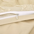 thumbnail image 5 of Complete Duvet Cover Set with Embossed Bamboo Motif Modern Botanical Bedding Set, Twin Size Duvet Cover With 2 Pillowcase, Beige, 5 of 6