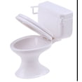 thumbnail image 1 of 2 accesorios de baño para muñecas de color blanco puro, decoración de escenas de baño, inodoro abatible de 14 g, 1 of 1