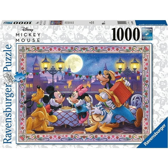 Ravensburger Disney Mickey Mouse: Mosaic Mickey 1000 Piece Jigsaw Puzzle for Adults - Every Piece is Unique, Softclick Technology Means Pieces Fit Together Perfectly