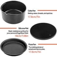 thumbnail image 3 of Jinsinto 6pcs 7''Square Air Fryer Accessories Baking Tray Basket Rack Chip Pizza Pan, 3 of 5
