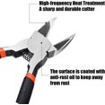 thumbnail image 4 of FrostHike 2 Pieces Zip Ties Cutters Electrical Wire Cutter 5 Inch Precision Side Cutter Heavy Duty Flush Cutting Pliers with Longer Flush Cutting Edge Spring-loaded for Crafting Cables Wires Zip Ties, 4 of 5