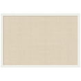 thumbnail image 4 of Kate and Laurel Framed Fabric Pinboard 38 x 26, Neutral Weave Printed Linen Decorative Bulletin Board for Use as a Vision Board or Wall Organization, Bethany White Frame, 4 of 8