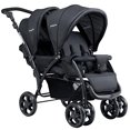 thumbnail image 1 of Costway Double Stroller Foldable Baby Twin Lightweight Travel Stroller Infant Pushchair Black, 1 of 10