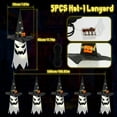 thumbnail image 3 of 5PCS Light Up Witches Hat with 16.4ft String 3 Lighting Modes Scary Halloween Lighted Witch Hats Waterproof Glowing Witch Hats Hanging Witch Hat Lights Halloween Decorations for Home Gard, 3 of 7