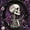Purple Skull Pattern, variant on FORMRS Women's Travel Backpack Purse Anti-Theft Hidden Pockets Casual Shoulder Bag, Musical Pattern