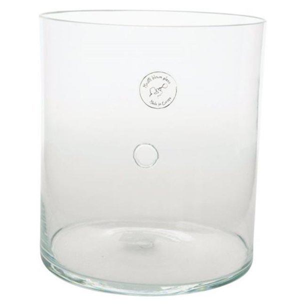 Decoris 648119 Glass Cylinder with Hole Clear pack of 6