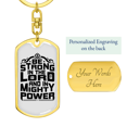 thumbnail image 3 of In Mighty Power Stainless Steel or 18k Gold Premium Swivel Dog Tag Keychain, 3 of 8