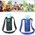 thumbnail image 6 of NOGIS Water Bottle Holder Water Bottle Carrier with Adjustable Shoulder Strap Beach Bottle Bag Water Bottle Sleeve for Sports Gym Hiking Walking Travel Essentials（Black&Dark Blue）, 6 of 7