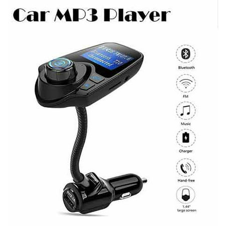 Brand New and high quality LCD display car stereo via FM radio signal Bluetooth FM Transmitter car Charger for hands free call built-in