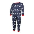 thumbnail image 4 of Ensemble de Pyjamas de Noël pour la Famille, Imprimé Cartoon Elk, Haut à Manches Longues à Col Ras du Cou + Pantalon Long Élastique, 4 of 8