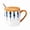 A, variant on Hand-Painted Ceramic Striped Mugs Set - Unique Japanese Under-glaze Breakfast Cups with Lids and Spoons, 350ml Capacity, Set of 3