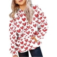 thumbnail image 2 of sususu Toddler Fall Hoodies for Girls 11-12T Hoodies Graphic Girls Long Sleeve Preppy Clothes Pullover for Kids Stylish Printed Clothes (White,11-12 Years), 2 of 6