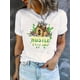 thumbnail image 1 of Camisetas con gráficos clásico para mujeres y adolescentes y niñas, playera de verano con estampado estéticoCreative English Banknote Pattern Printed Women'S Fashion Trendy Round Neck Short Sleeve,, 1 of 6