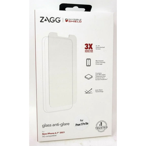 Zagg Screen Protector for iPhone 13 Pro Max 6.7 2021, Glass Anti-Glare