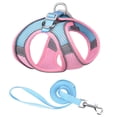 thumbnail image 4 of Chaleco transpirable para pasear perros al aire libre con combinación de colores azul y rosa (D) M$ para gatos y perros, arnés para mascotas con cuerda de tracción reflectante para mascotas, arnés, 4 of 8