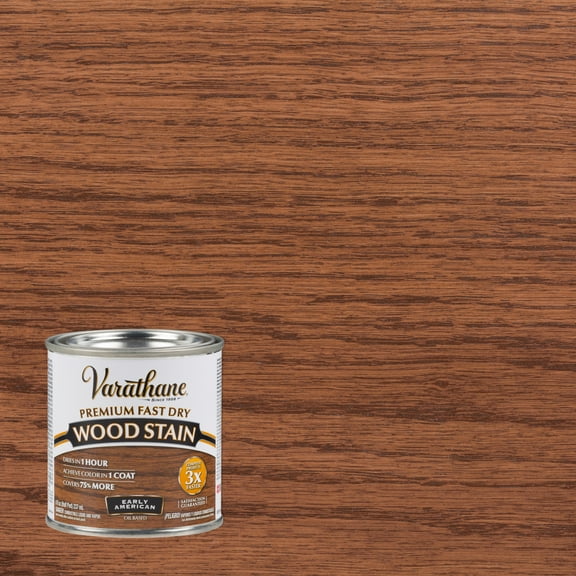Early American, Varathane Premium Fast Dry Wood Stain-262024, Half Pint