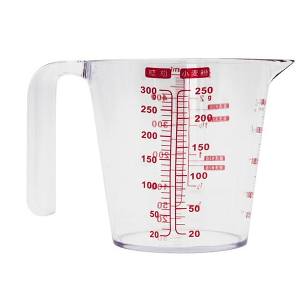 Taza medidora de plástico para hacer joyas, herramienta práctica para hornear en la cocina. 250ml