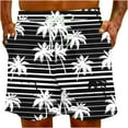 thumbnail image 4 of HAPIMO Mens Trends Pocket Swim Trunks Summer Swimwear Hawaii Tropical Print Trousers Holiday Beach Pants Board Shorts Quick Dry Elastic Drawstring Bathing Suits Rollbacks Gray XXXL, 4 of 9
