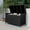 Black, variant on Grand Patio Outdoor 170 Gallon Deck Box Outdoor Large Wicker Storage Box, 220lb, 27.25''W, Dark Brown