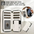 thumbnail image 2 of YEYKX Wallet Case for iPhone 11 Pro 5.8inch with Wrist/Shoulder Strap, 9 Card Slots Zipper Purse Luxury Leather Stand Checkered Cell Phone Cover,White,For iPhone 11 Pro, 2 of 10