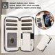 thumbnail image 2 of YEYKX Cartera for iPhone 11 Pro de 5,8 Pulgadas con Correa para Muñeca/hombro, 9 Ranuras para Tarjetas, Monedero con Cierre, Soporte de Cuero de Lujo, Funda Cell Phone a Cuadros, Blanco, 2 of 10