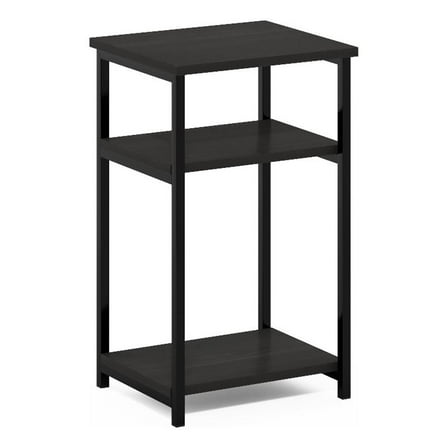 Pemberly Row 3-Tier Industrial Metal Frame End Table with Storage Espresso