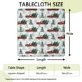 thumbnail image 2 of Red Christmas Truck and Tree Pattern Square Fitted Tablecloth with Elastic Edge,Square Table Cover,Washable Elastic Table Cover for Home Kitchen Party Decor 36"x36", 2 of 6
