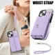 thumbnail image 2 of iPhone 14 RFID Para Que Bloquea la Funda Protectora para Billetera, Funda Tapa Magnética, Bolsillo con Ranuras para Múltiples Tarjetas con Correa para el Hombro y Correa para la Muñeca Desmontables, 2 of 7
