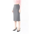 thumbnail image 3 of G-Line Grey Back Vented Pencil Midi Skirt for Women, Sizes 4-24 — Size 16, 3 of 10