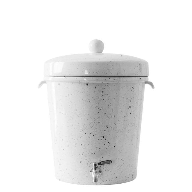 Purificador de Agua Cerámica 20L Ecofiltro Color Blanco Puntos Ecológico con Carbón Activado