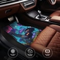 thumbnail image 4 of Cauagu Cute Fuzzy Fantasy Creatures Pattern Car Floor Mat Set of 4,Car Carpet Mats Car Mats with Anti-Slip Backing & Driver Heel Pad Universal Fit for Cars/Trucks/SUV/Vans, 4 of 6