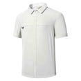 thumbnail image 3 of Daiosportswear Men'S Fishing Shirts Short Sleeve Button Up Hiking Shirt Cooling Quick Dry Breathable Travel Camping T-Shirt Gray XXXXXL(XXXXXL), 3 of 9