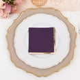 thumbnail image 3 of Balsa Circle 50 Purple Disposable 2 Ply Soft Dinner Cocktail Paper Napkins Gold Foil Edge Party Events Tableware Decorations, 3 of 8