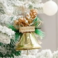 thumbnail image 6 of Lilgiuy Christmas Bell Ornaments, Rustic Christmas Hanging Decor Bells, Xmas Tree Hanging Decorations Bells with Berry and Bow for Crafts Holiday Party Favors Supplies, 2.6×4.7in(Gold), 6 of 6