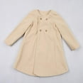 thumbnail image 5 of Toddler Girls Cloak Coat Infant Baby Coats Button Jacket Outerwear Kids Long Sleeve Crew Neck Winter Warm Overcoat Cloak Windbreaker Fall Clothes Khaki 3T, 5 of 8