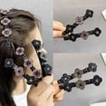 thumbnail image 4 of Sparkling Crystal Stone Braided Hair Clips,Satin Fabric Hair Bands,Crystal Stone Braided Hair Clips,Braided Hair Clips for Women (Style I,1 Set), 4 of 5