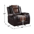 thumbnail image 6 of Lexicon Briscoe Faux Leather Glider Reclining Chair in 2-Tone Brown, 6 of 8