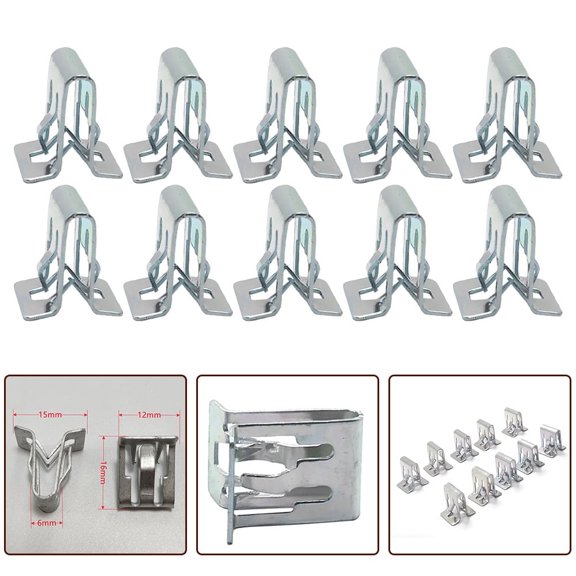 CENL 10pcs Metal Retainer Clip Universal Console Dashboard Fixed Buckle Car Interior