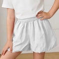 thumbnail image 4 of Maqroz Girls Bloomer Shorts Elastic Waist Casual Summer Shorts Solid Color Loose Fit Comfortable Bottoms 4-15 Years, 4 of 9