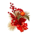 thumbnail image 4 of Adorno de abanico de seda de 25 x 26 cm con forma de granada simulada para bendiciones abundantes, decoración de Año Nuevo chino, 4 of 8