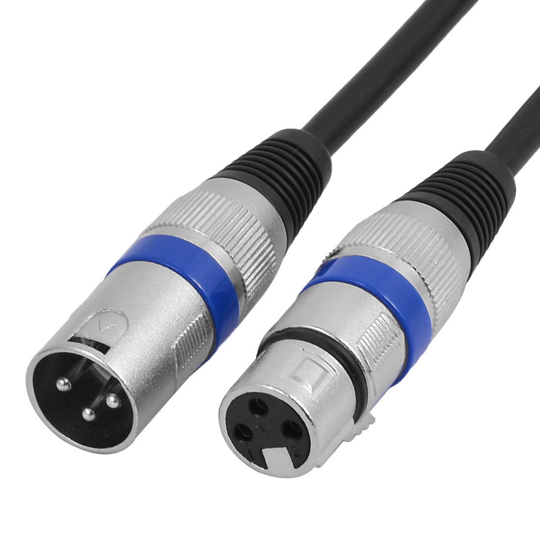 Microphone Mixer XLR Male to Female 3 Way Jack Audio Cable Blue 2 Meter