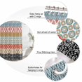 thumbnail image 6 of Boho Waterproof Fabric Shower Curtain,Colorful Striped Ethnic Modern Geometric Abstract Art Waterproof Fabric Shower Curtain for Bathroom Bathtubs Shower Curtains with 12 Hooks Standard 72x72, 6 of 8