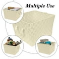 thumbnail image 6 of Simplify Large Woven Fabric Storage Basket in Ivory, 6 of 7