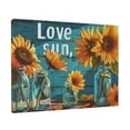 thumbnail image 2 of 12x16 inch Canvas Hanging Picture Sunflower & Vase 'Love Sun' Slogan,Home Living Room,Garden Yard,Study,Office Wall Decor Art Prints,Modern Style Sunflower & Vase 'Love Sun' Slogan Paintings, 2 of 6